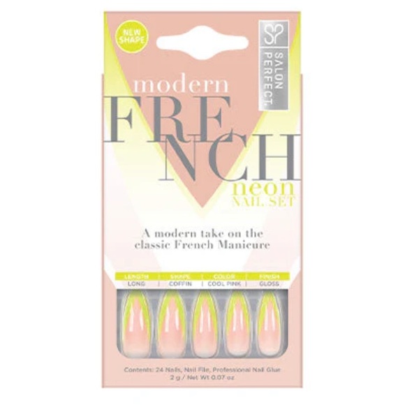 Salon Perfect Modern French Neon Nail Set - Picture 1 of 2